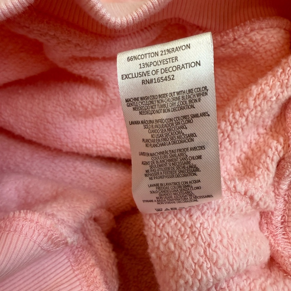 Boys Lie Pink Angel Graphic Hoodie | Size XS/S - Picture 8 of 8